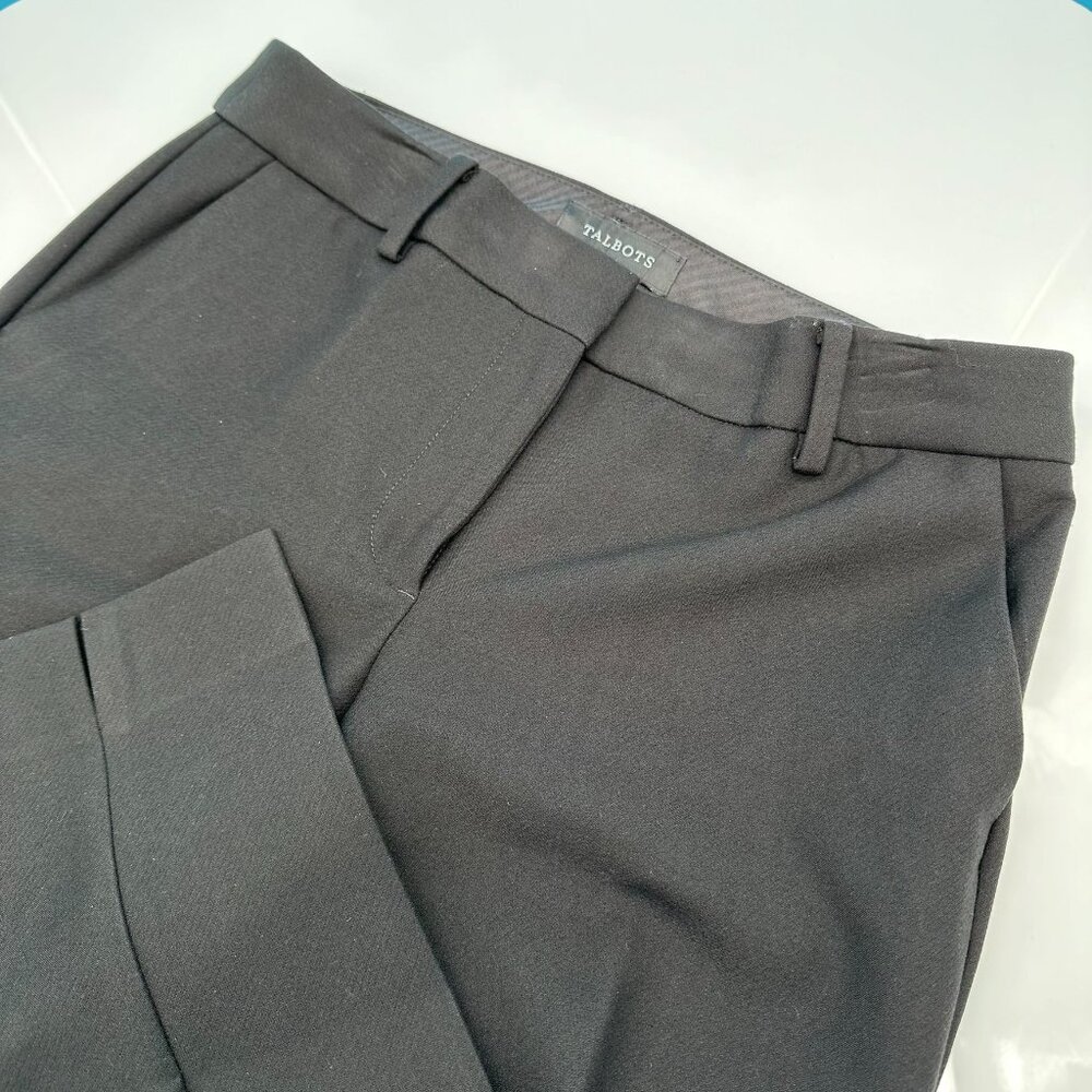 Talbots Women's Petite Hampshire Straight Leg Ankle Dress Pant, Size 6P, Black